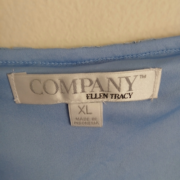 XL blue lace sleeveless tank by Company Ellen Tracy Blue lining - Picture 5 of 9